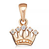 Золотая подвеска "Корона" с фианитами - меленькое изображение 1