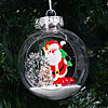 Transparent Christmas ball with Santa Claus - small picture 1