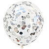 Balloons with silver confetti by the piece - small picture 1