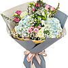 Bouquet of hydrangeas and roses "Magic" - small picture 1
