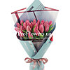 Bouquet of 25 pink tulips - small picture 1