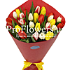 Bouquet of tulips "Spring colors" - small picture 2