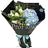 Bouquet with 7 tulips and hydrangea - small picture 1
