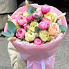 Bouquet of peonies and roses Misty Bubbles - small picture 1