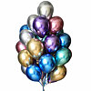 Связка из 25 разноцветных шаров хром  - меленькое изображение 1