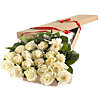 Квіти в коробці "19 білих троянд" - маленьке зображення 1