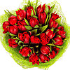 Букет "21 червоний тюльпан" - маленьке зображення 5