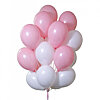Связка из 15 розовых и белых шаров - меленькое изображение 1