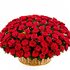 Кошик з 501 червоної троянди - маленьке зображення 1