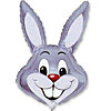 Фольгована кулька "Сірий кролик" - маленьке зображення 1