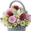 Basket of flowers "Lemonade" - small picture 1