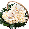 Basket with orchids "Hugs of tenderness" - small picture 1