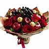 Bouquet of sweets and fruits "Red Velvet" - small picture 1