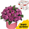 15 веток пионовидных роз с подарком "Мистика" - меленькое изображение 1