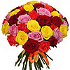 Букет різнокольорових троянд "Карнавал" - маленьке зображення 1