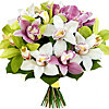 Bouquet of multicolored orchids - small picture 1