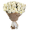 Bouquet of 39 white roses "Milkshake" - small picture 1