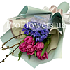 Bouquet of 5 tulips and hyacinths - small picture 1