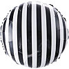 Гелиевый фольгированный шар "Чёрные полосы" - меленькое изображение 1