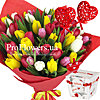 Bouquet of tulips "Confession in Love" - small picture 1