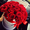 25 червоних троянд в коробці "Love Box" - маленьке зображення 1
