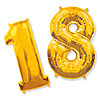 Фольгированные шары - цифра восемнадцать - меленькое изображение 1