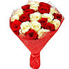 Bouquet of red and white roses "I love" - small picture 1