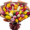 Букет різнокольорових тюльпанів "Насичений" - маленьке зображення 1
