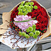 Bouquet of roses and hydrangeas "Provence" - small picture 1