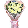 Bouquet of white roses "Angelica" - small picture 1