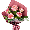 5 розовых роз "Красотка" - меленькое изображение 1