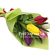 Bouquet of 5 multicolored tulips - small picture 2