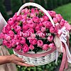 Basket of peony roses "Conqueror of hearts" - small picture 1