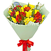 15 желтых тюльпанов и фрезии - меленькое изображение 1