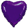 Фольгована кулька серце "Металік Фіолетове2 - маленьке зображення 1