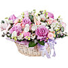 Basket of flowers "Pink dreams" - small picture 1
