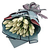 Bouquet of 25 snow-white tulips - small picture 2