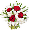Букет с белыми тюльпанами "Танго" - меленькое изображение 1