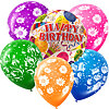 Микс воздушных шаров "С Днем Рождения" - меленькое изображение 1