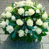 Basket of white roses - small picture 1