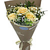 Bouquet of 5 cream roses - small picture 1