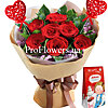 Bouquet of flowers "Valentine" - small picture 1