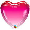Фольгована куля серце "Рожеве омбре" - маленьке зображення 1
