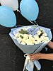 Bouquet of white roses and hydrangeas - small picture 3