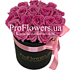 Коробка з рожевих троянд "Трепет" - маленьке зображення 1