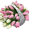 Basket "35 tender tulips" - small picture 1