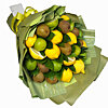Bouquet with kiwi "Sunny mood" - small picture 1