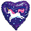 Foil heart "Unicorn" - small picture 1