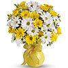 Bouquet of chrysanthemums "Cheerful smile" - small picture 1