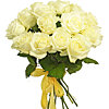 Bouquet of white roses "Warm tones" - small picture 1